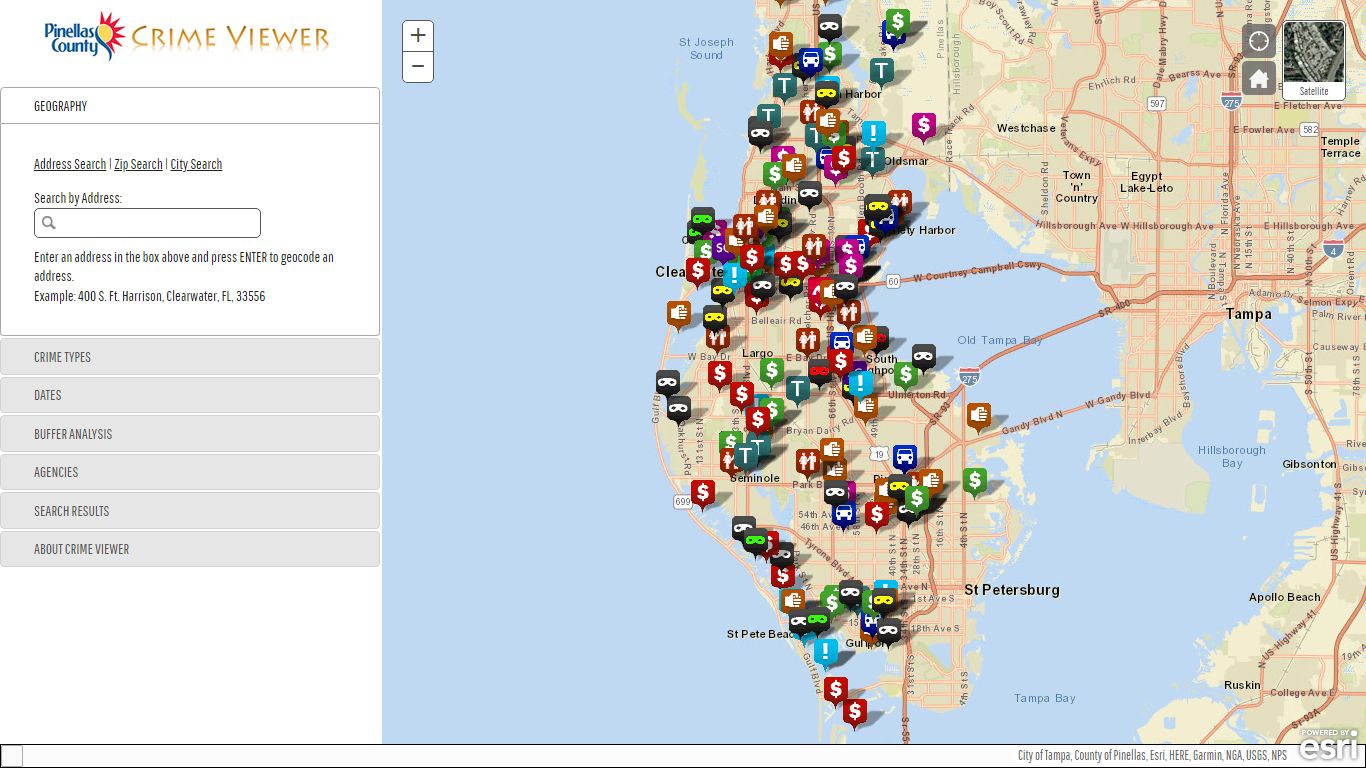 ABOUT CRIME VIEWER - Pinellas County, Florida