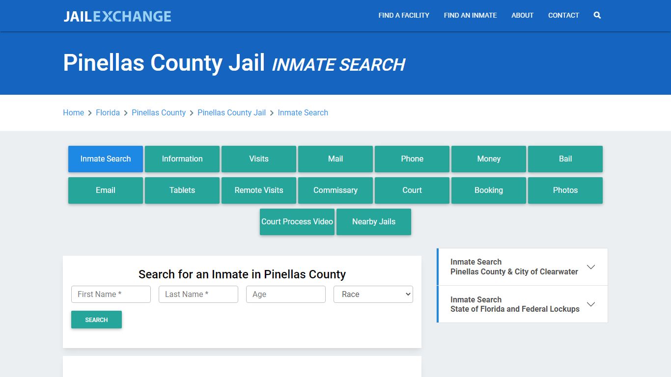 Pinellas County Jail, FL Inmate Search: Roster & Mugshots